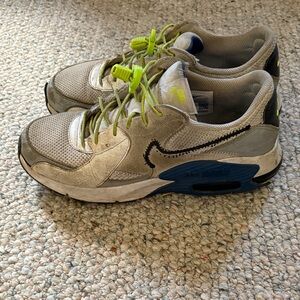 Nike Men's Gray and Neon Green Sneakers